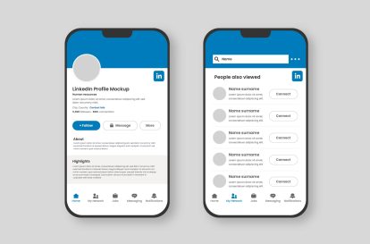 A LinkedIn profile on a smartphone screen