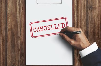 A red stamp labeled Mistake on a rejected application